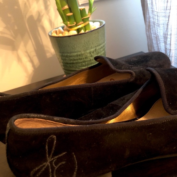 Sam Edelman Black Velvet Loafers - Picture 3 of 3
